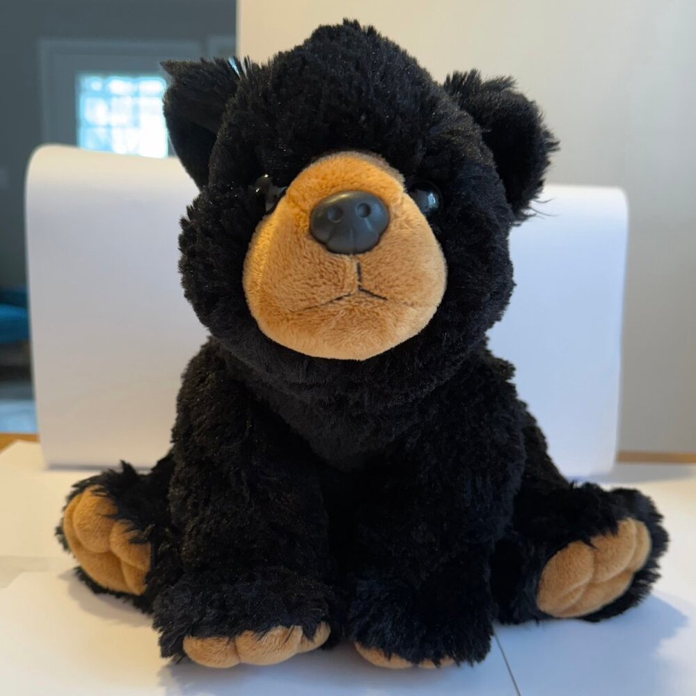 Wild Republic Cuddlekins 12 inch Black Bear EUC